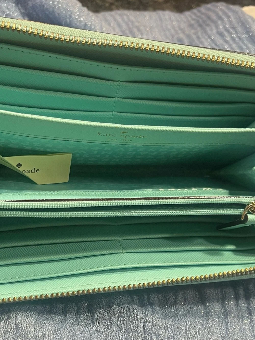 kate spade mint zip